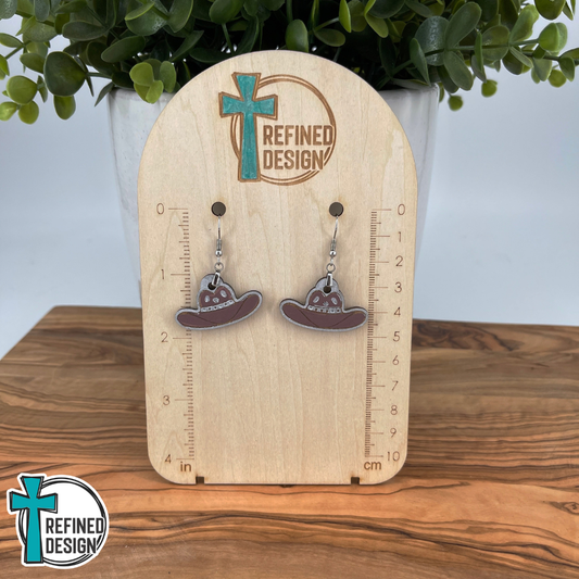 Saddle & Silver Earrings