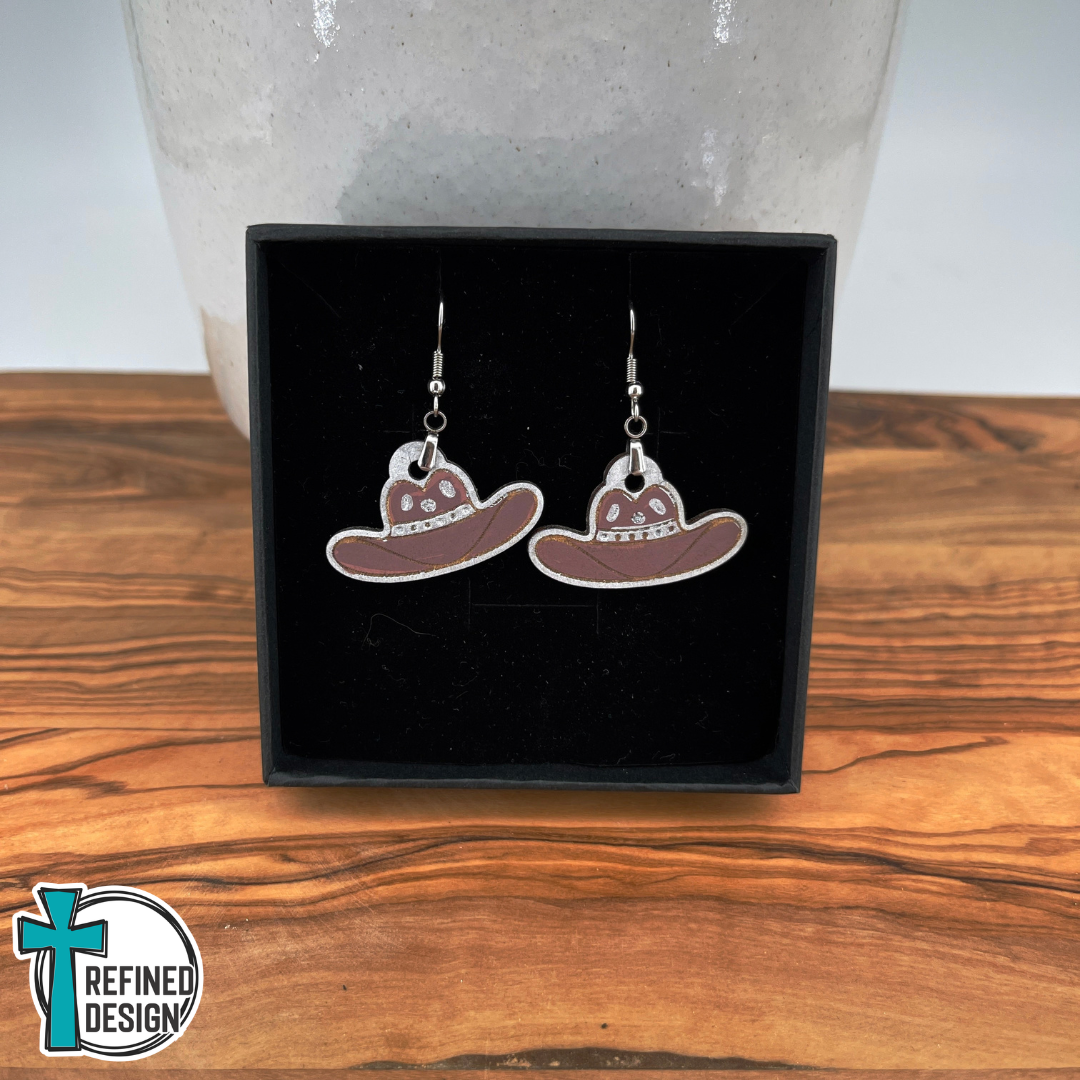Saddle & Silver Earrings