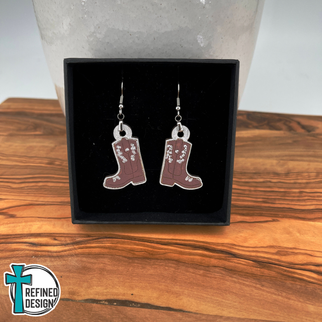 Silver Spur Earrings