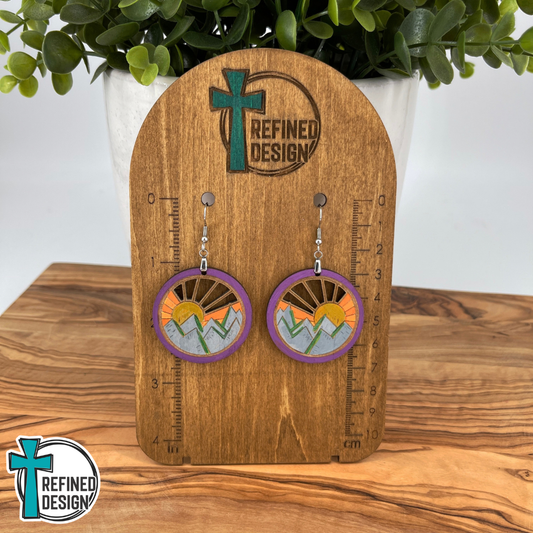 Amethyst Mountain Sunrise Earrings
