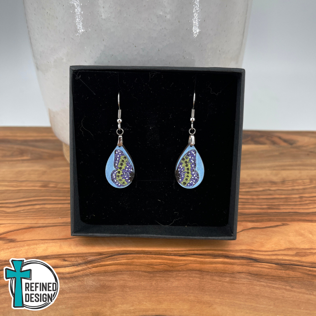 Petite Wildflower Wings Butterfly Earrings