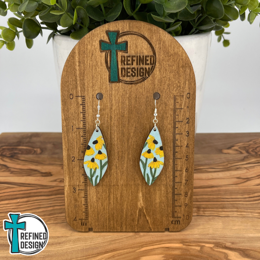 Golden Meadow Coneflower Earrings