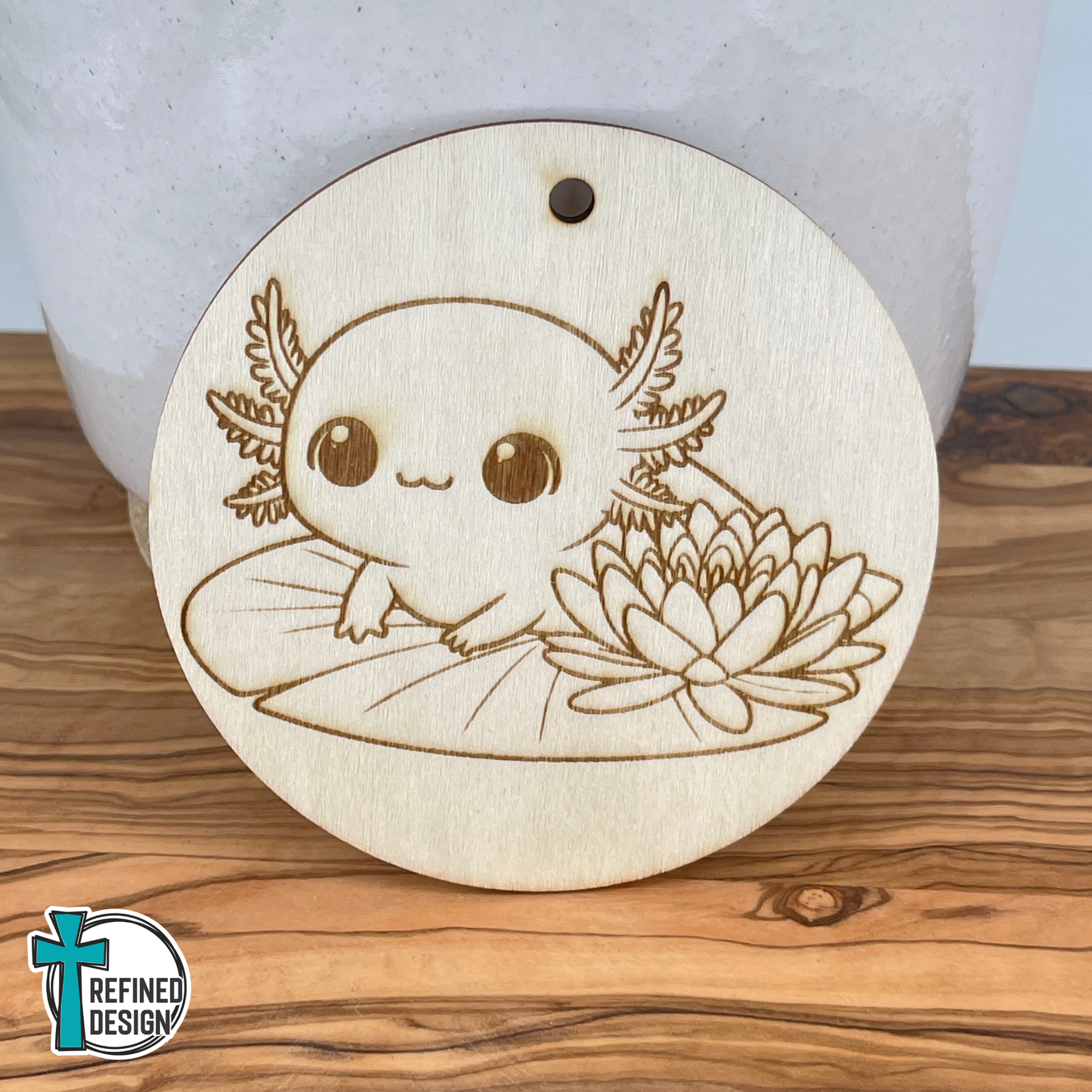 Blooming Lagoon Axolotl DIY Round