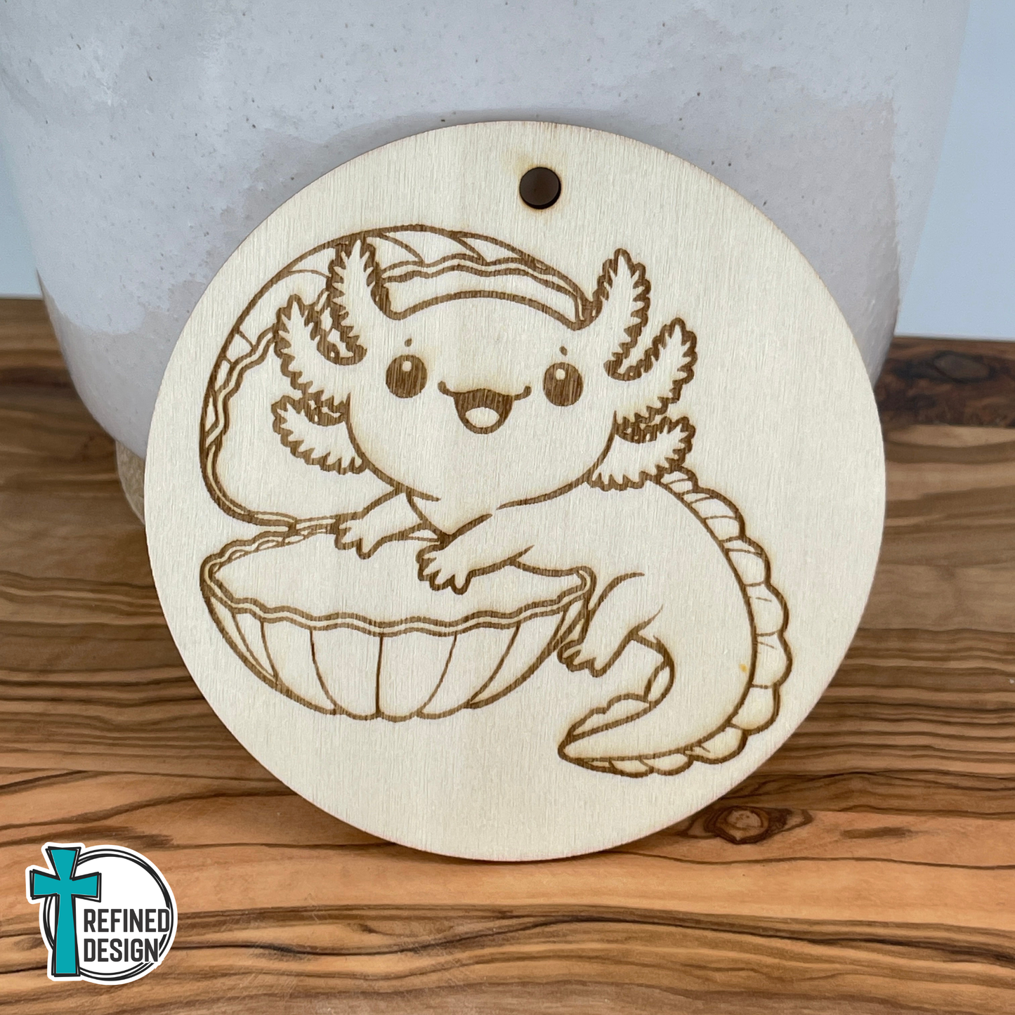 Seashell Smiles Axolotl DIY Round