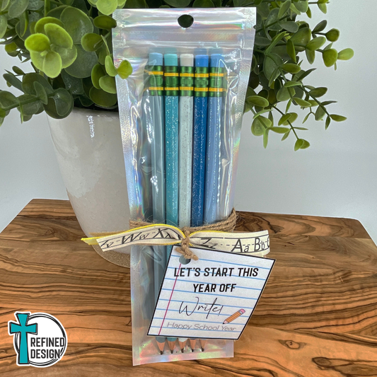 Blue Skies Personalized Pencil Set