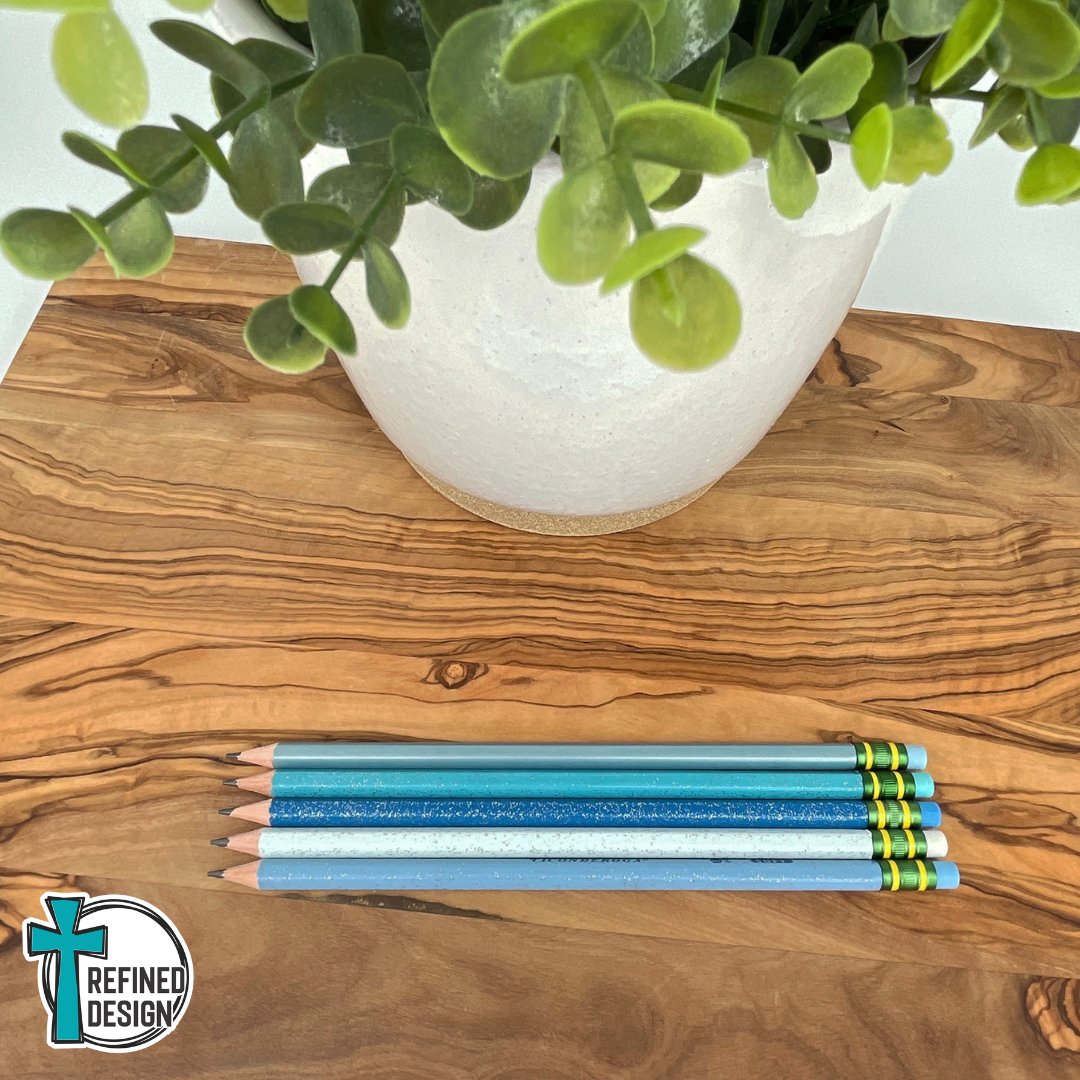 Blue Skies Personalized Pencil Set