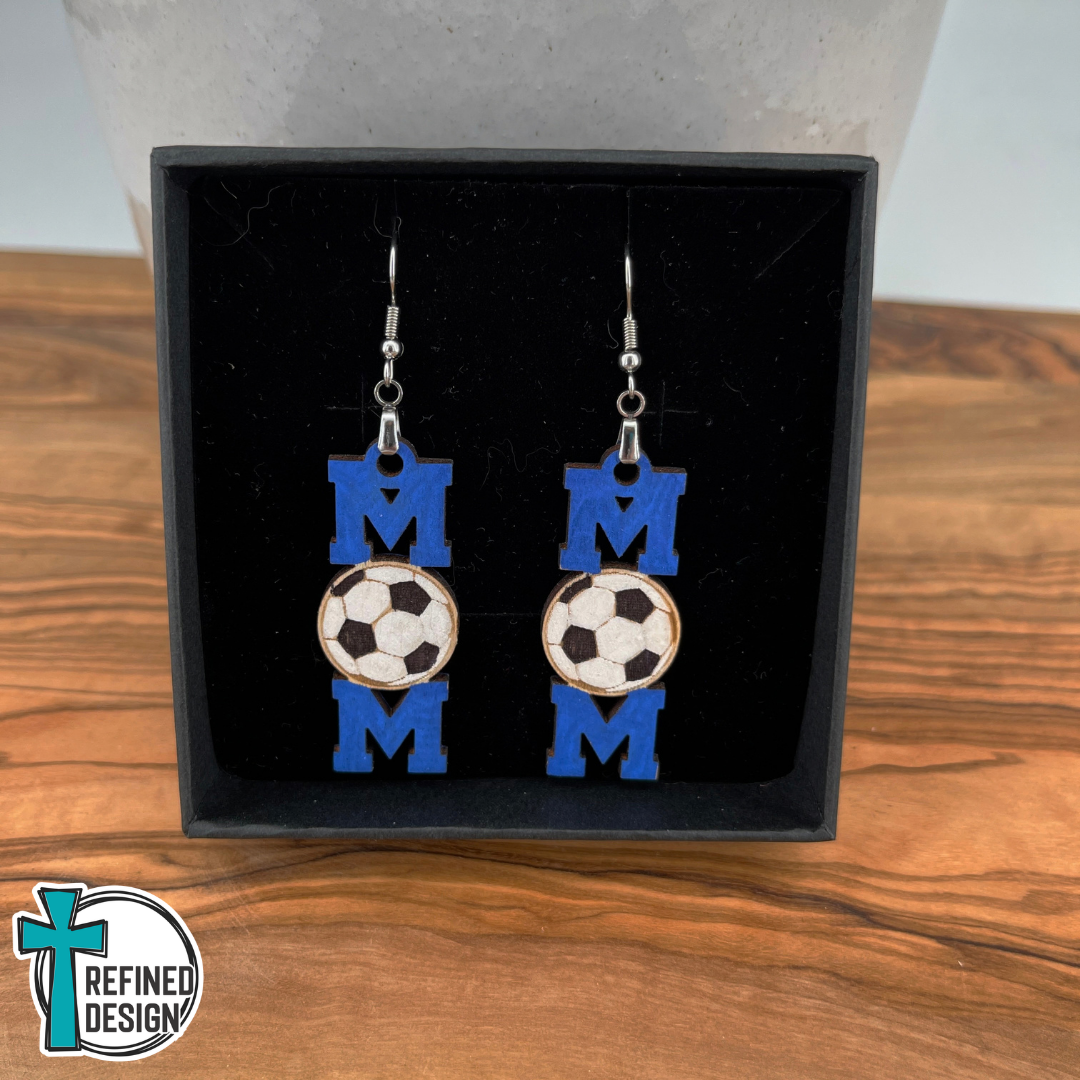 Sideline Cheers Soccer Mom Earrings
