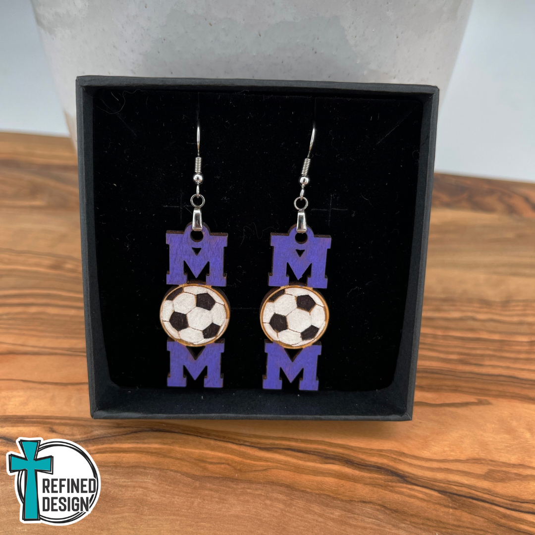 Sideline Cheers Soccer Mom Earrings