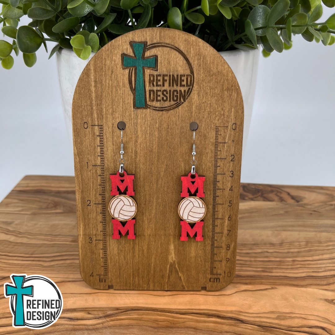 Courtside Cheers Volleyball Mom Earrings
