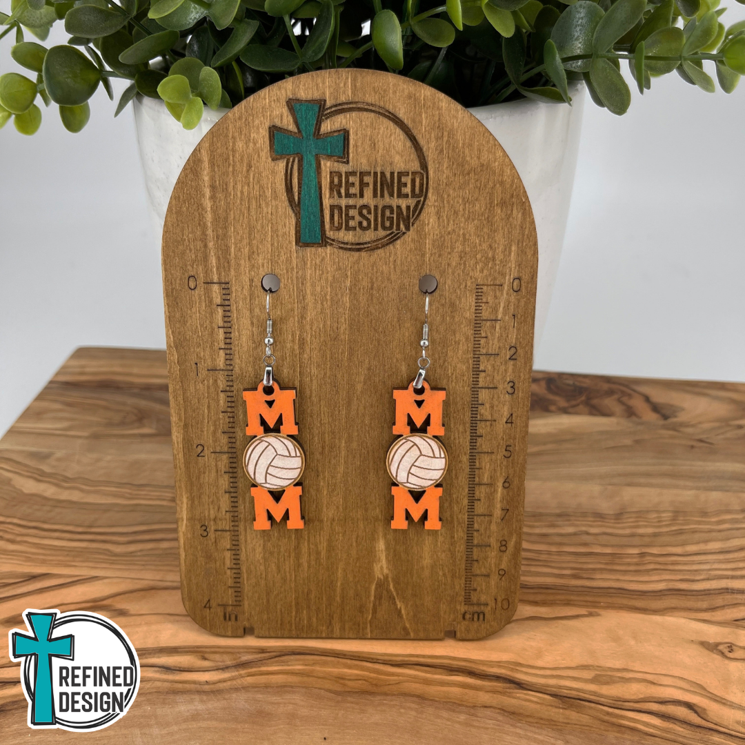 Courtside Cheers Volleyball Mom Earrings