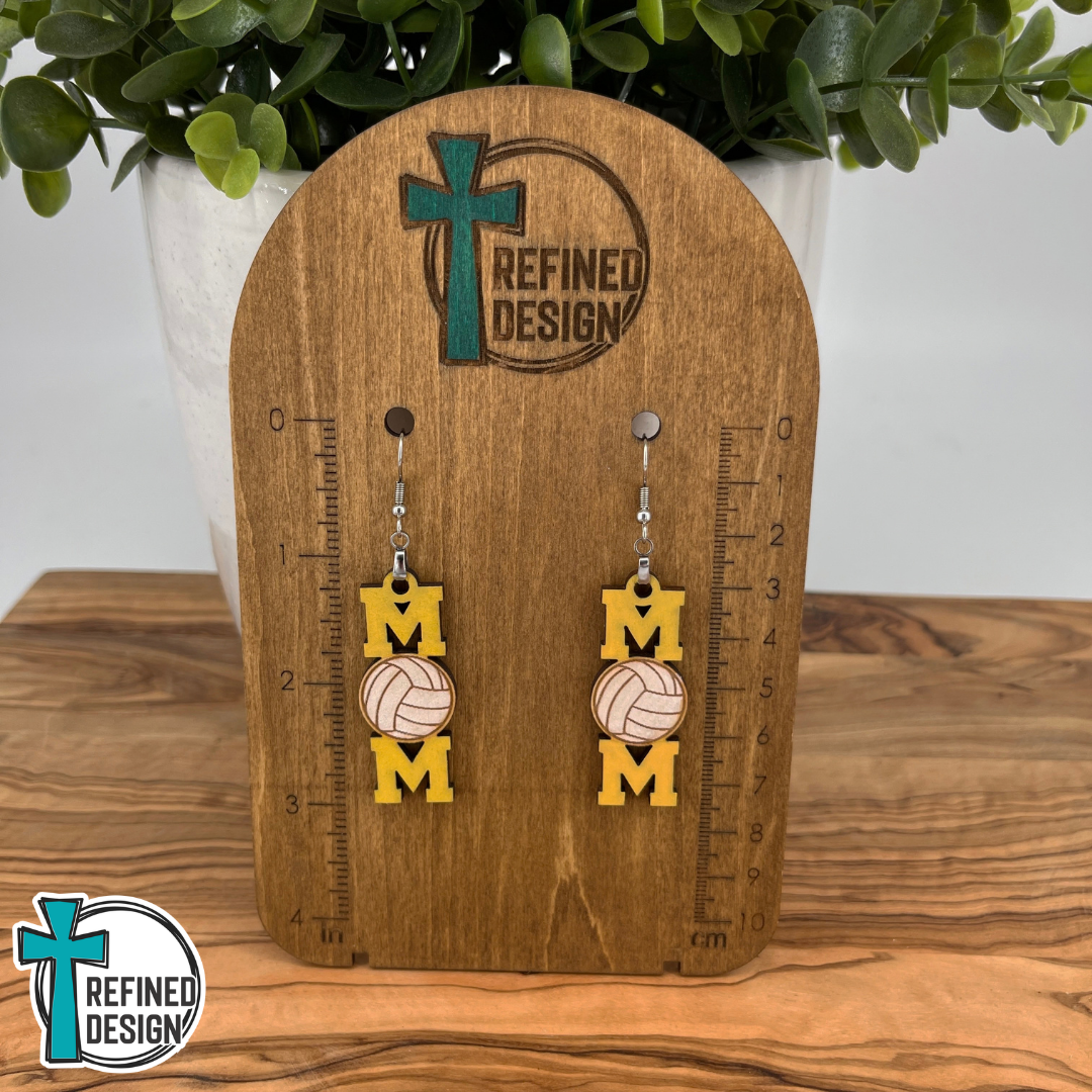 Courtside Cheers Volleyball Mom Earrings
