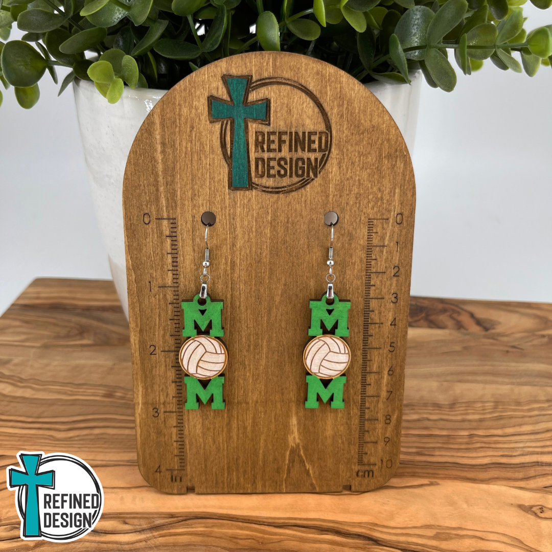 Courtside Cheers Volleyball Mom Earrings
