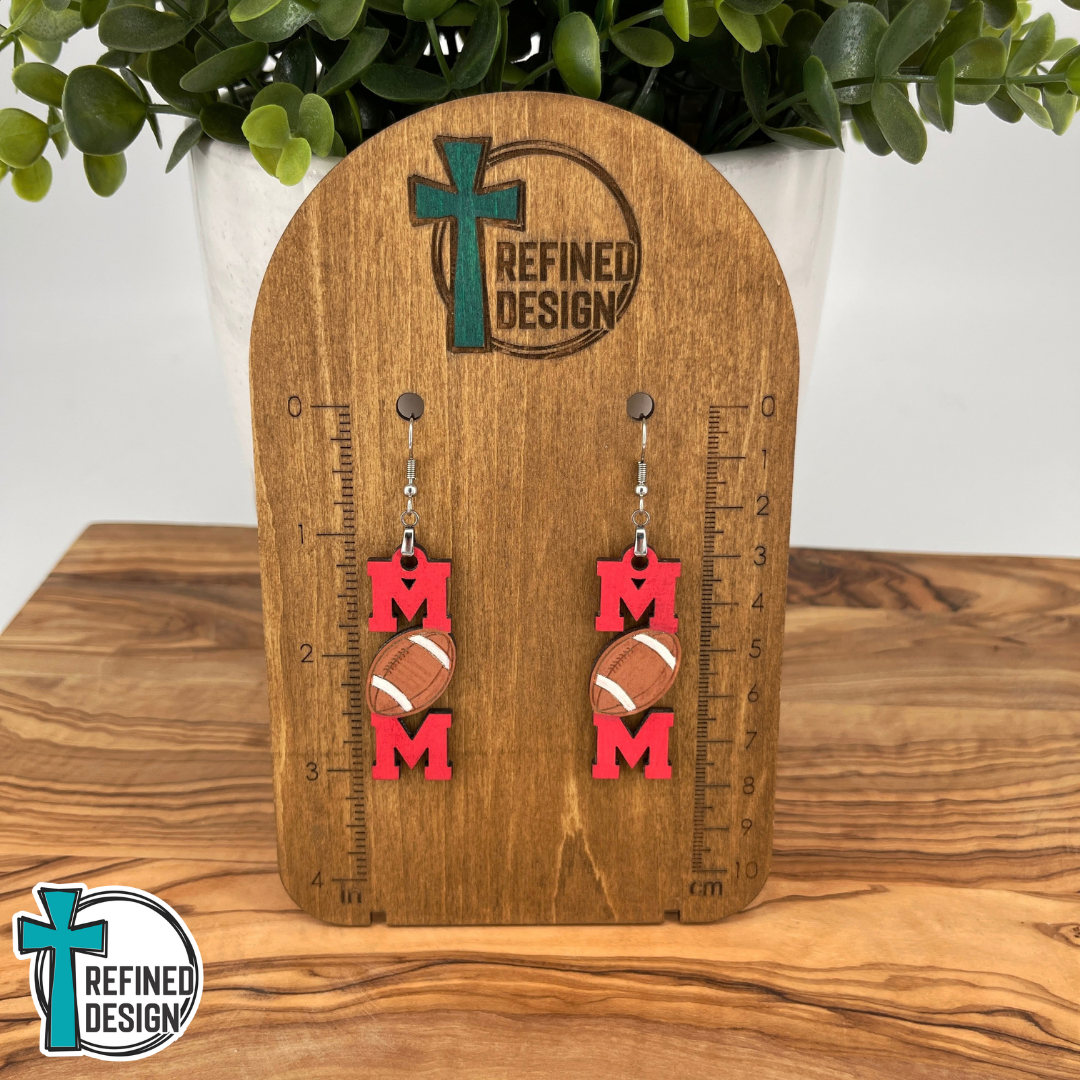 Touchdown Cheers Football Mom Earrings