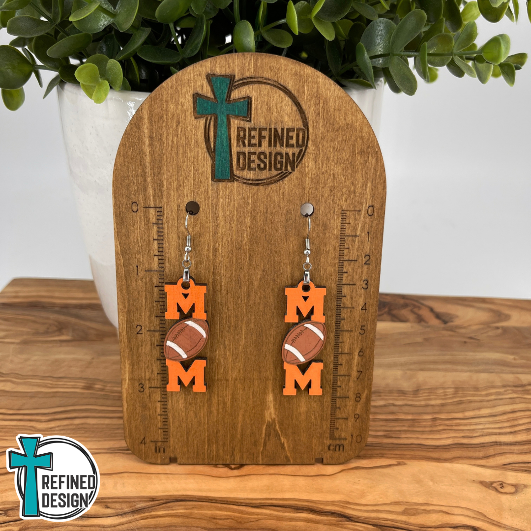 Touchdown Cheers Football Mom Earrings