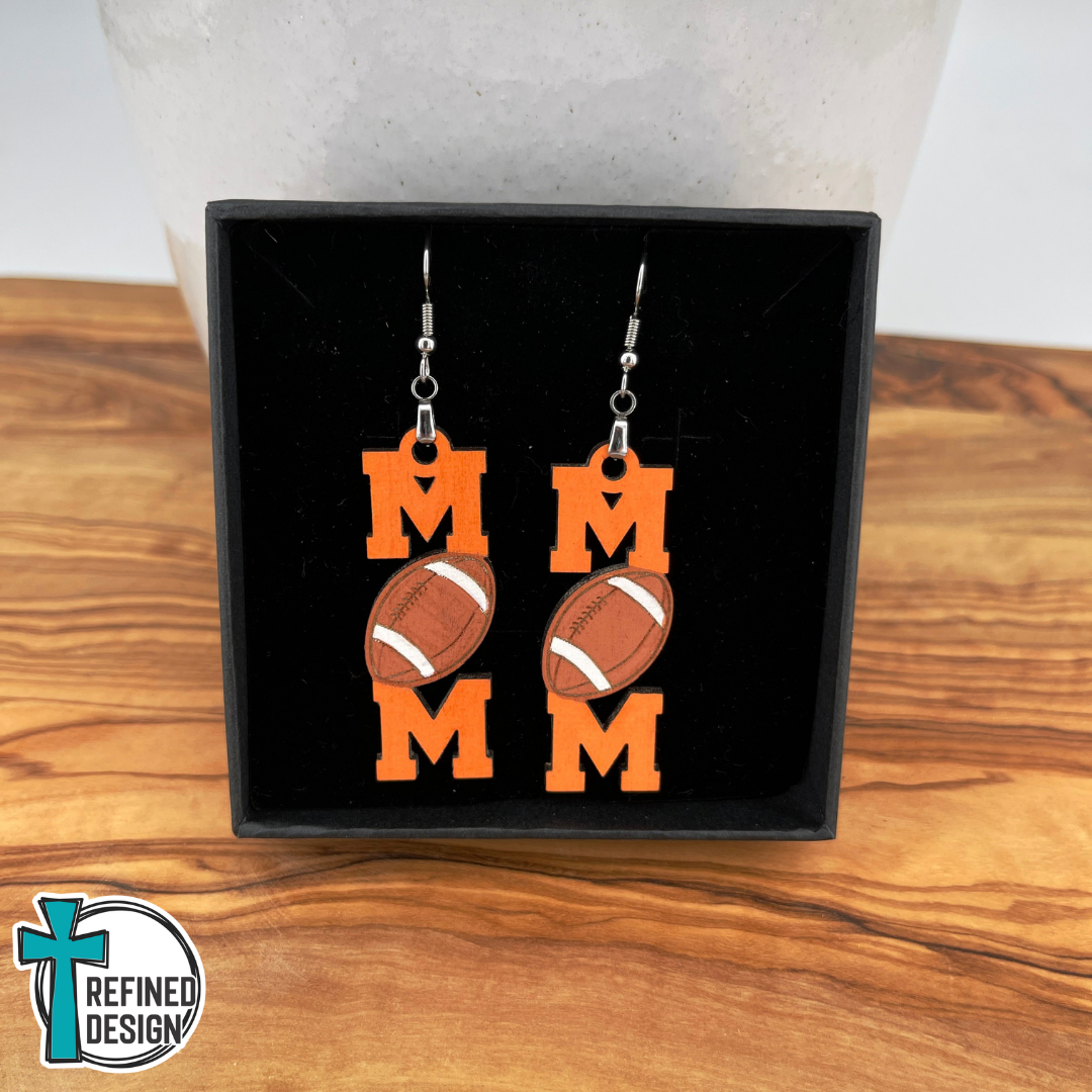 Touchdown Cheers Football Mom Earrings