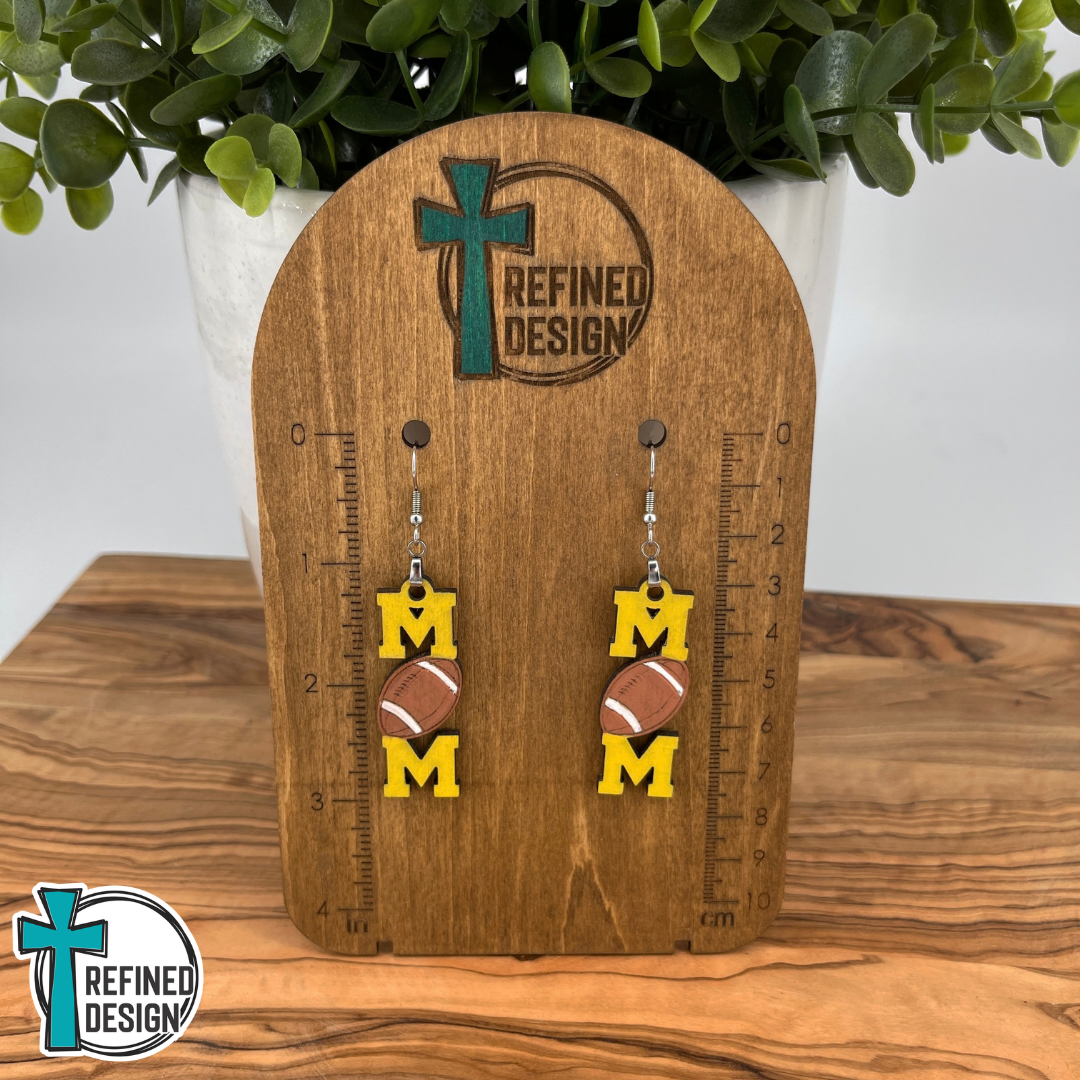 Touchdown Cheers Football Mom Earrings