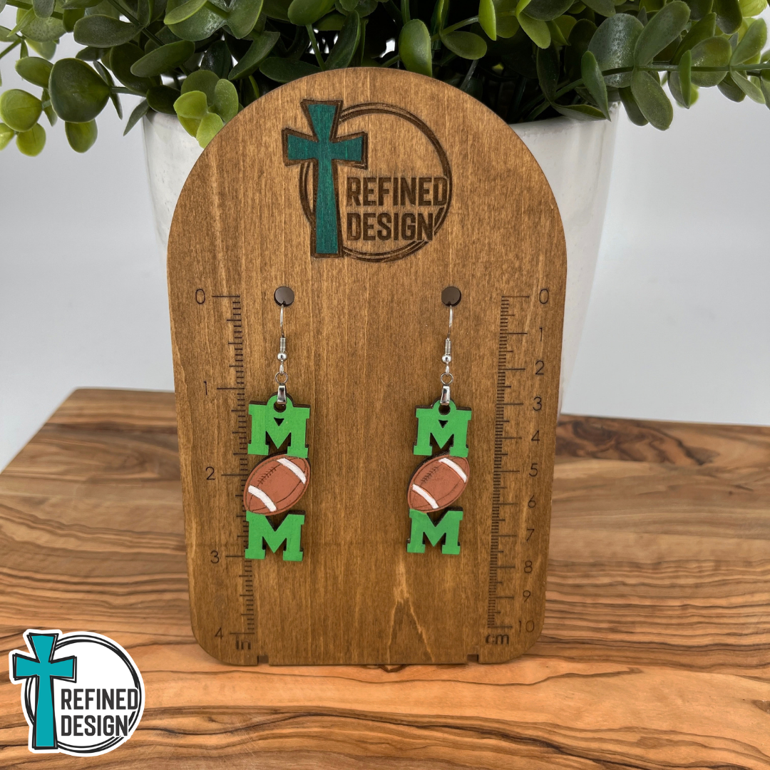 Touchdown Cheers Football Mom Earrings