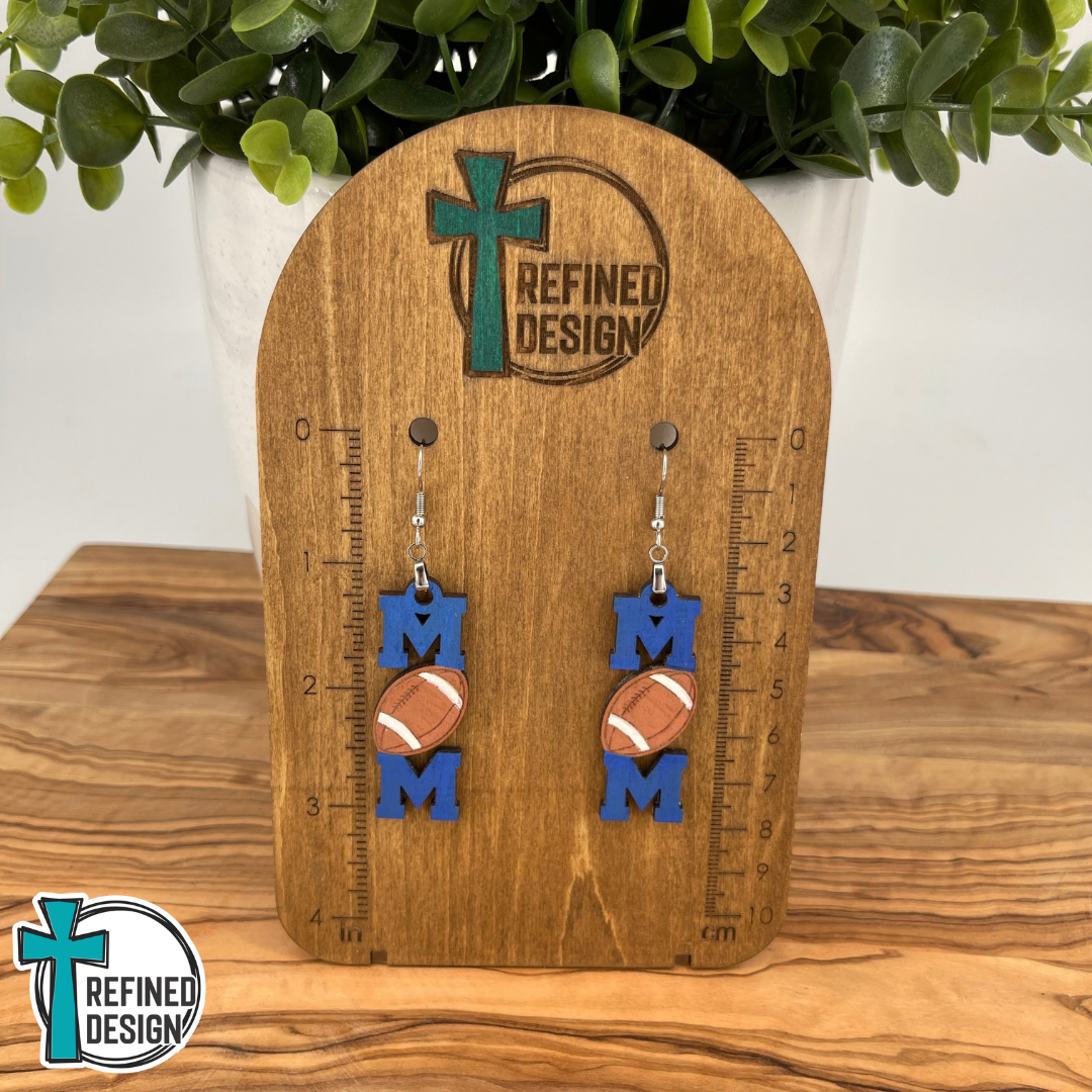 Touchdown Cheers Football Mom Earrings