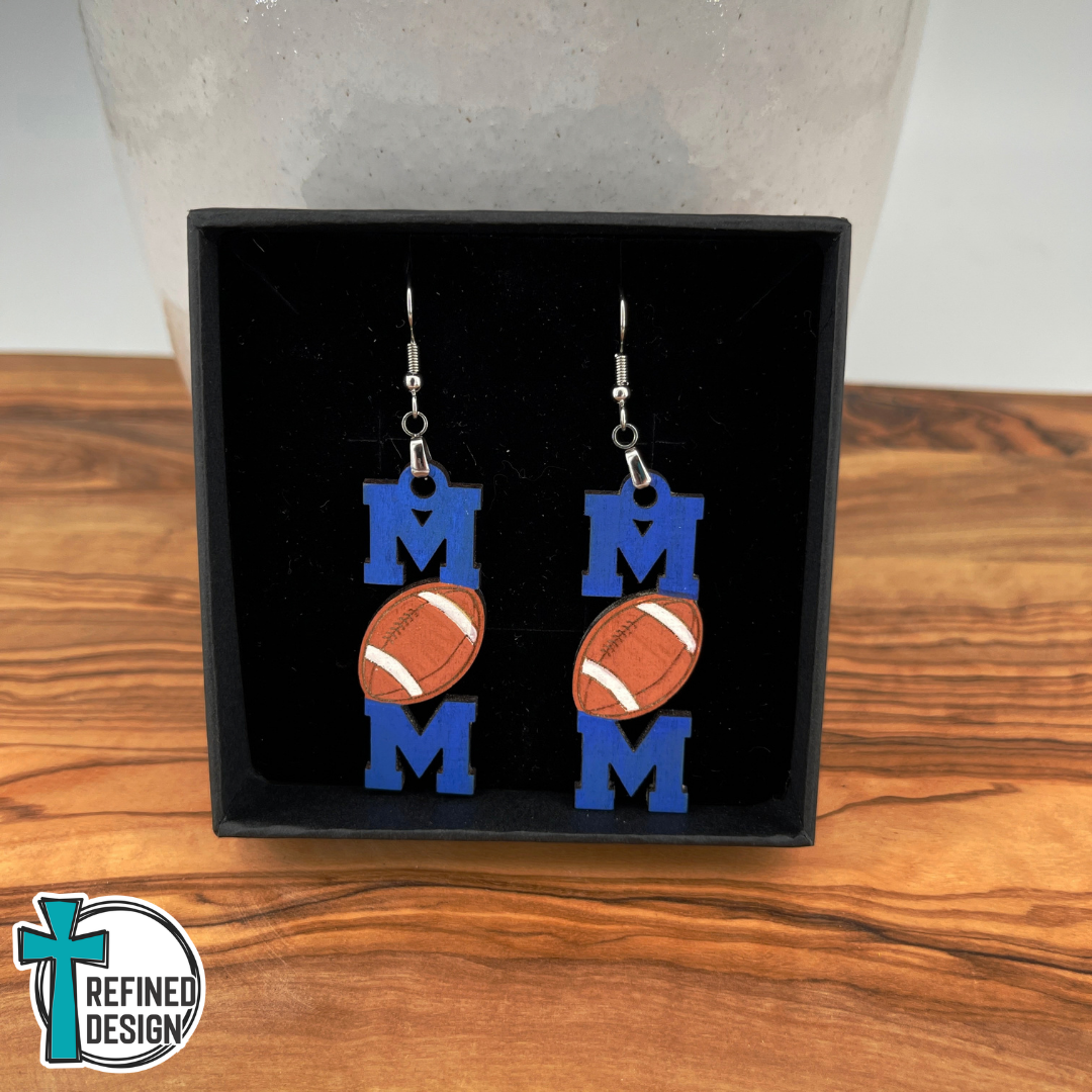 Touchdown Cheers Football Mom Earrings