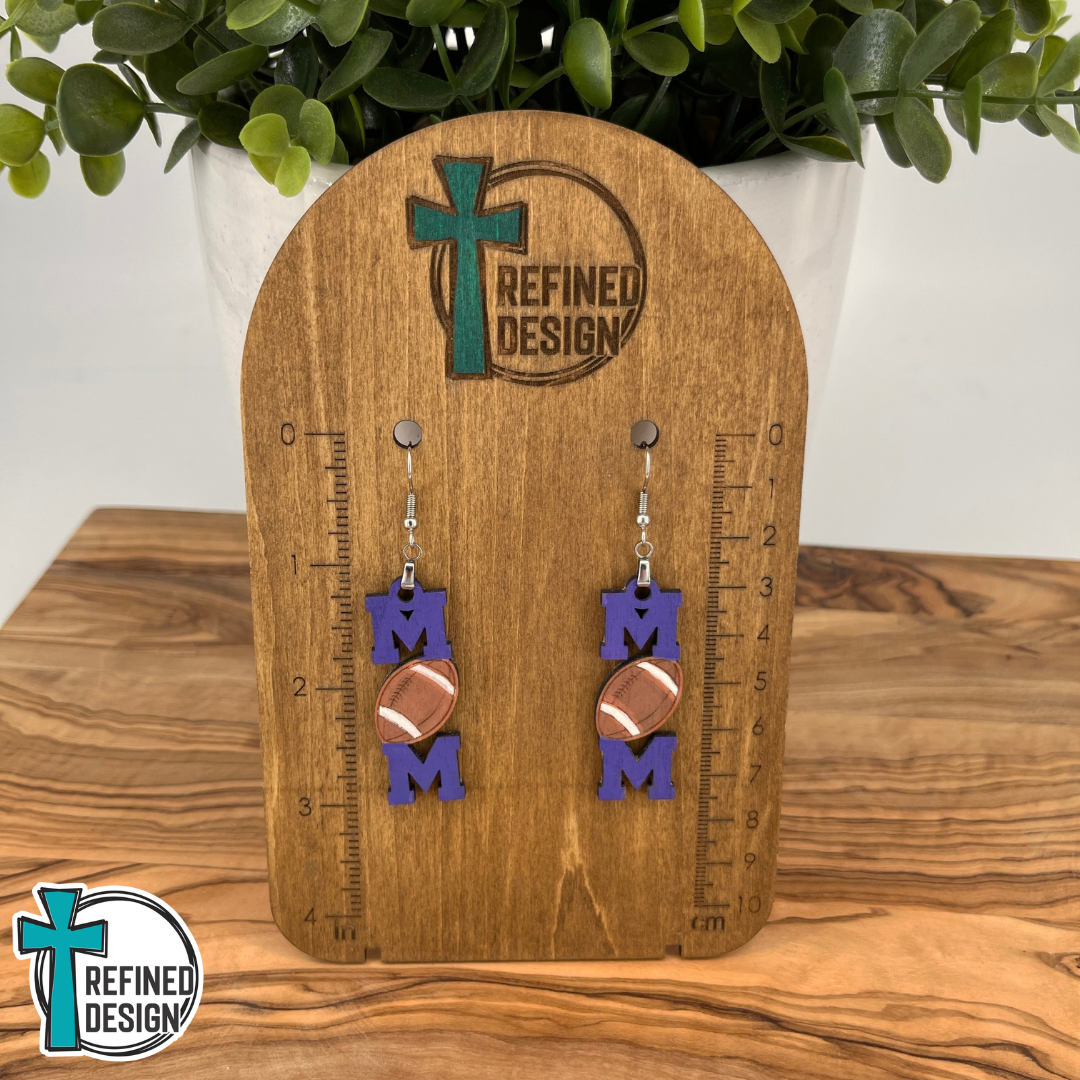 Touchdown Cheers Football Mom Earrings