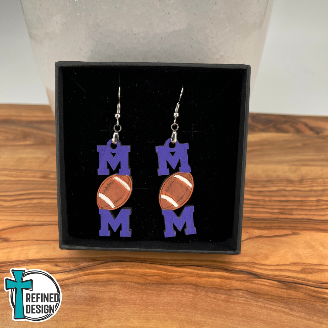 Touchdown Cheers Football Mom Earrings