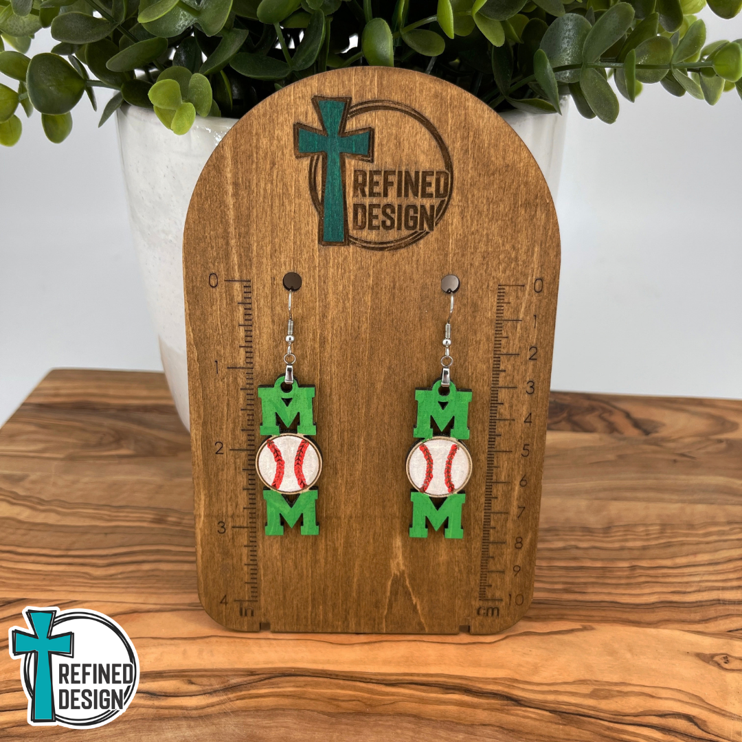 Home Run Cheers Mom Earrings