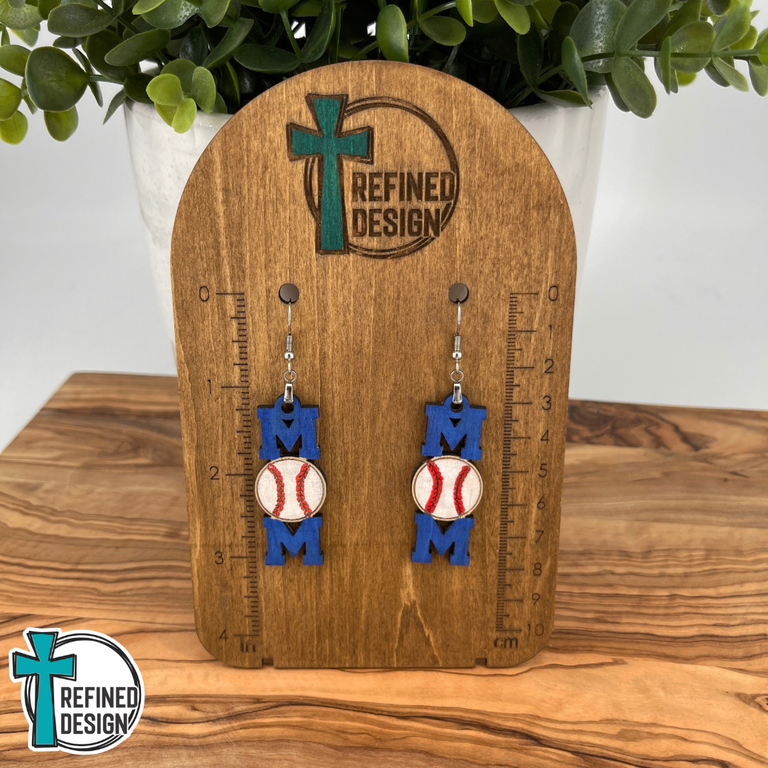 Home Run Cheers Mom Earrings