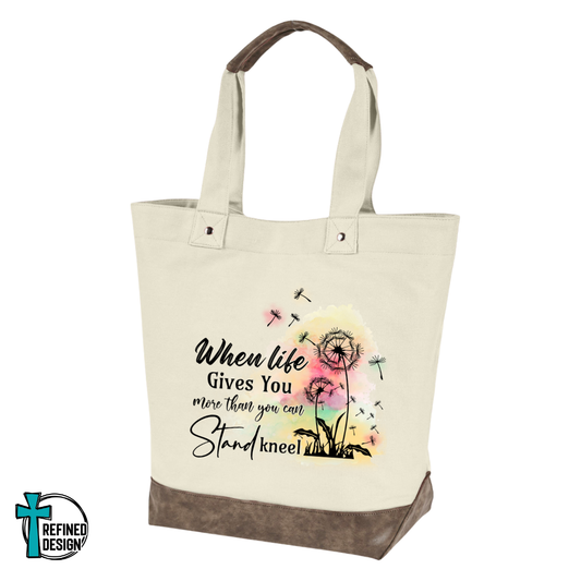 Strength on Bended Knee Tote Bag