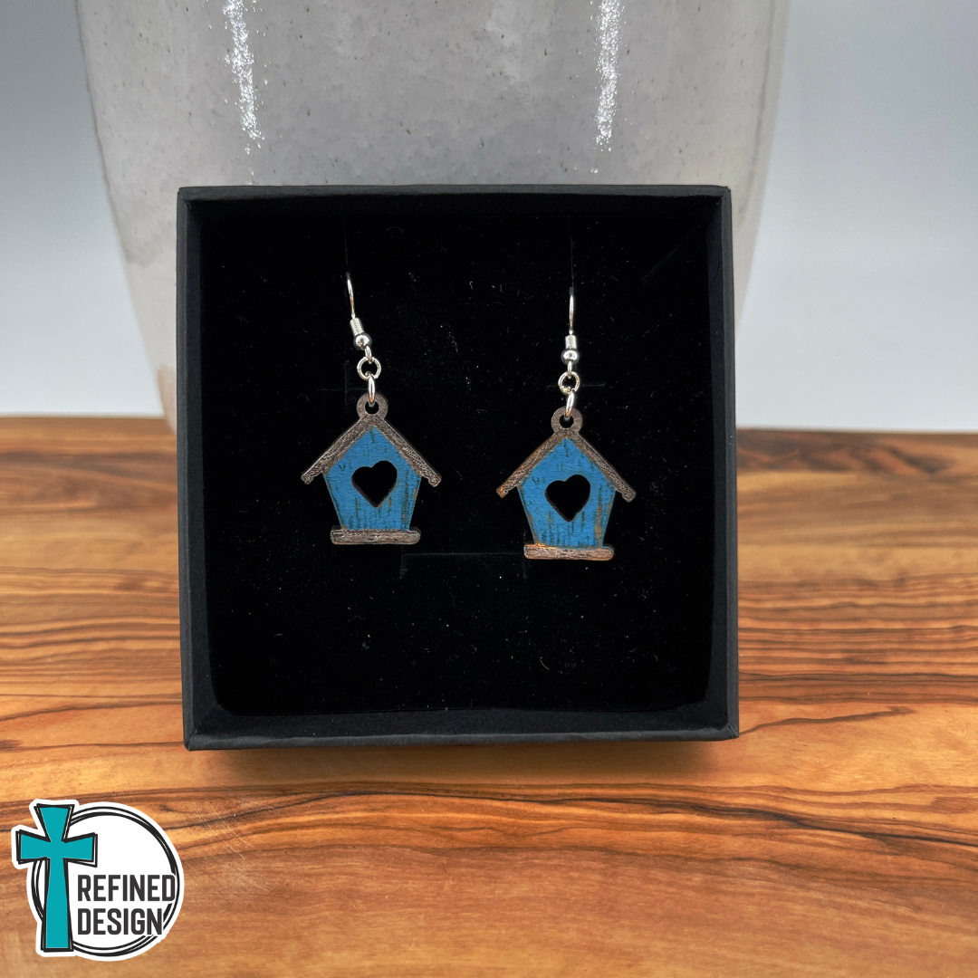 Petite Bluebird Cottage Earrings