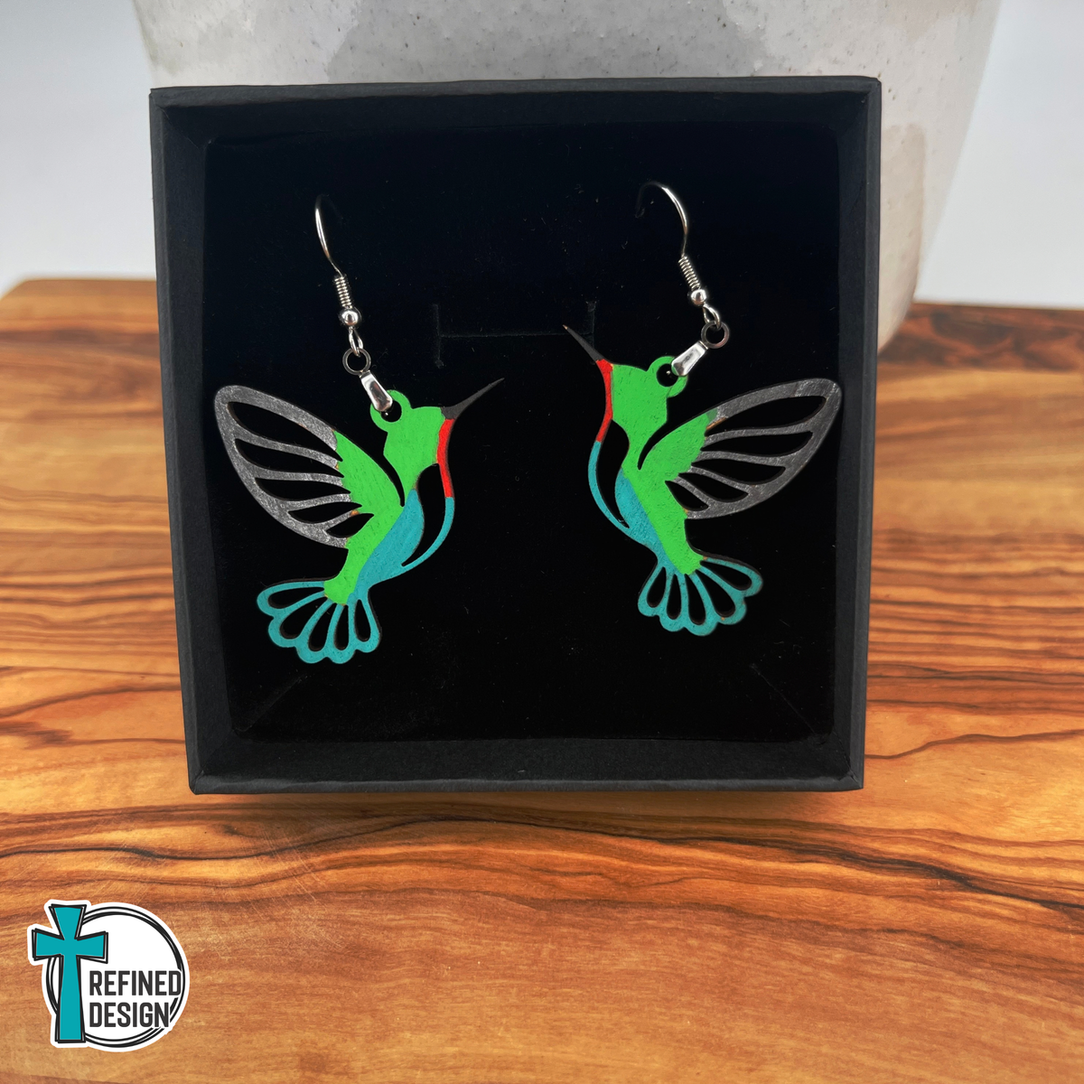 Jewelwing Hummingbird Earrings
