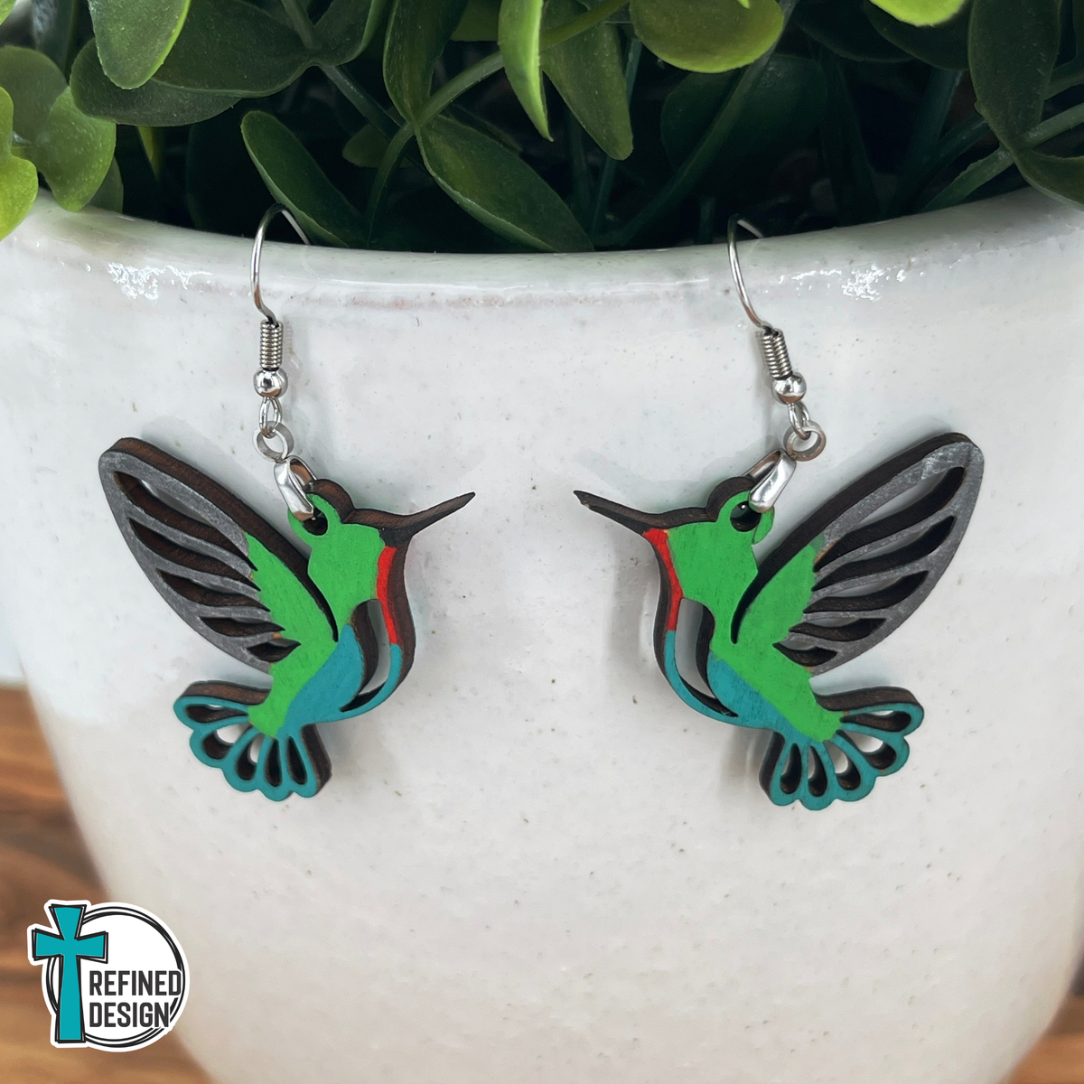 Jewelwing Hummingbird Earrings