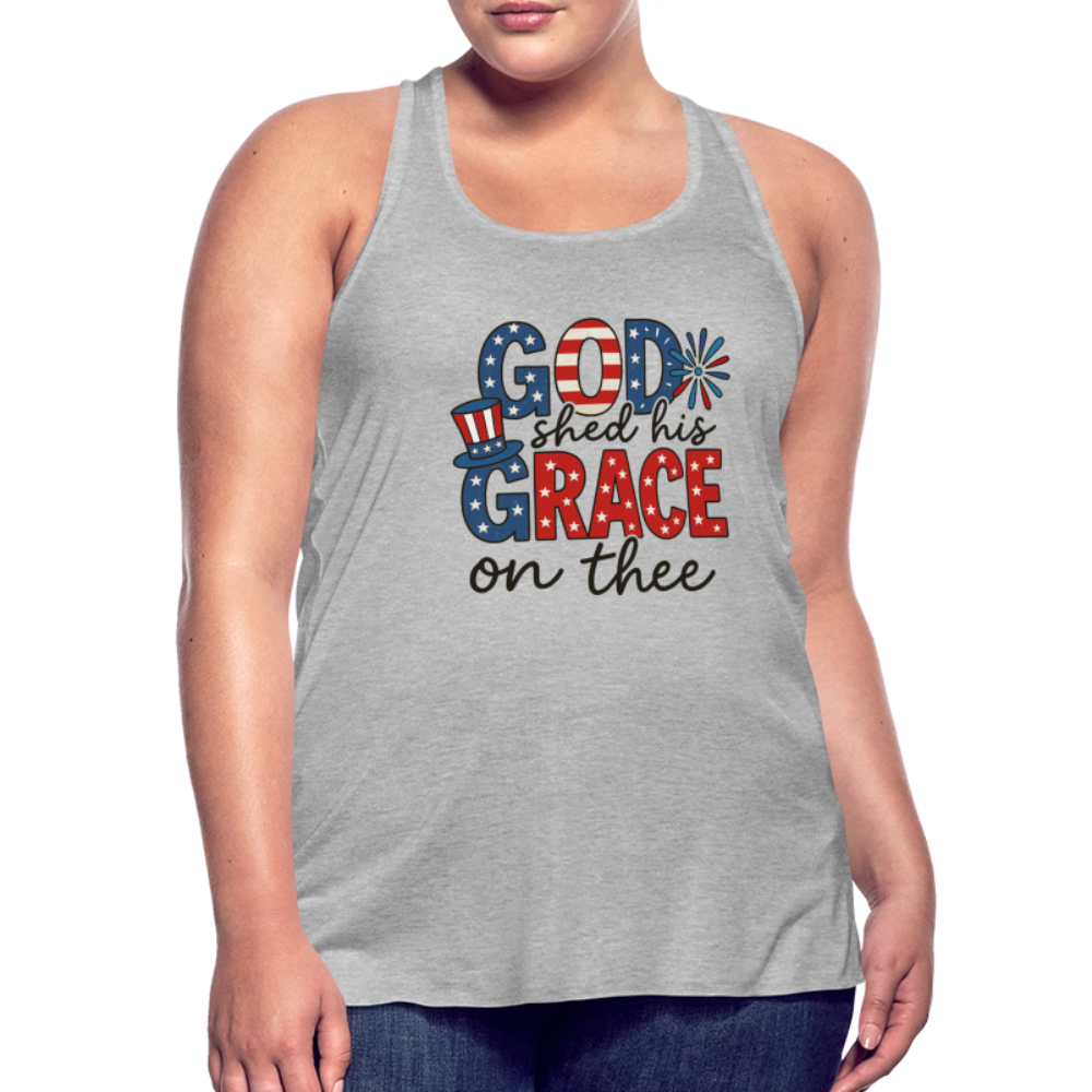 God Shed His Grace on Thee Women's Flowy Tank Top by Bella - heather gray