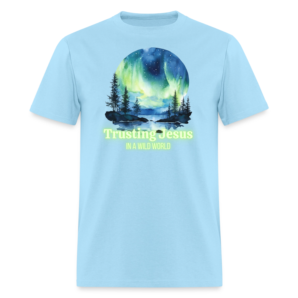 Trusting Jesus In A Wild World - powder blue