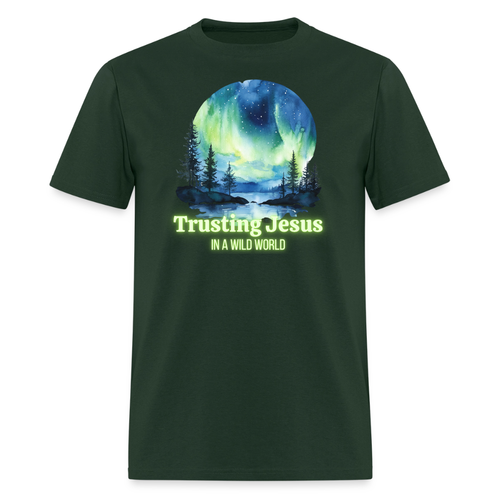 Trusting Jesus In A Wild World - forest green