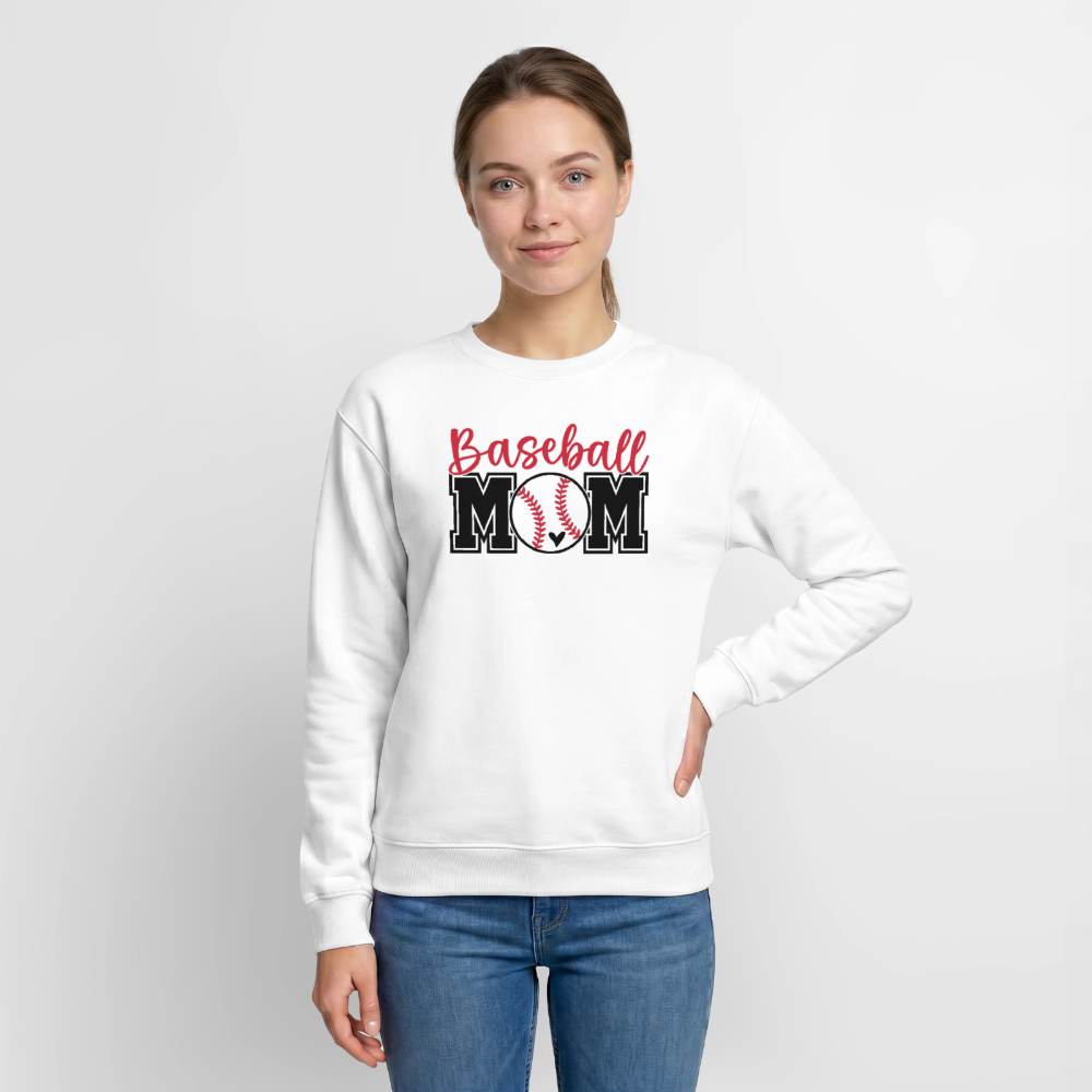 Baseball Mom Crewneck Sweatshirt - white