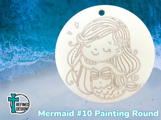 Mermaid #10 Painting Round