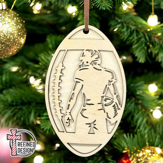 Personalized Football Player Ornament