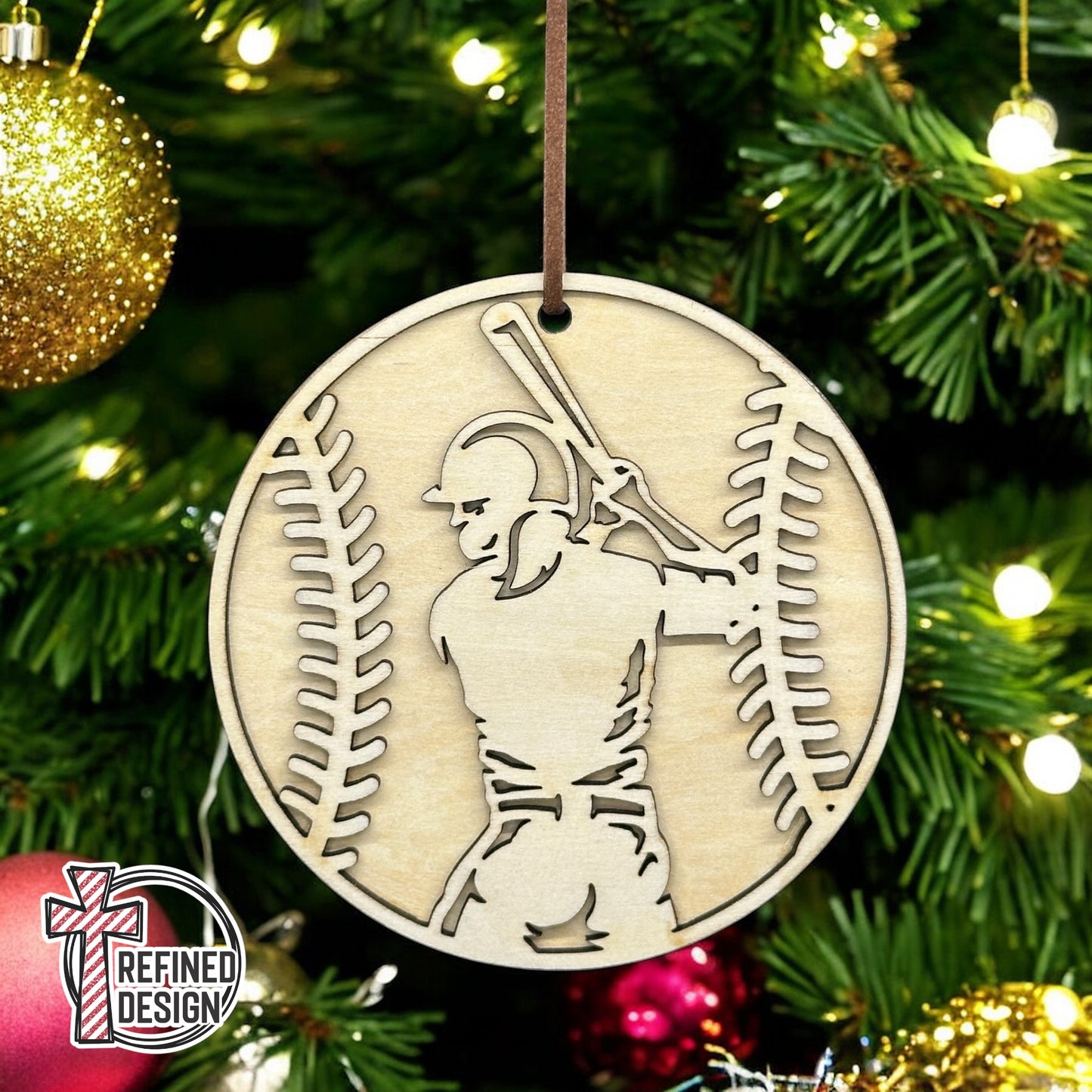 Personalized Baseball Player Ornament