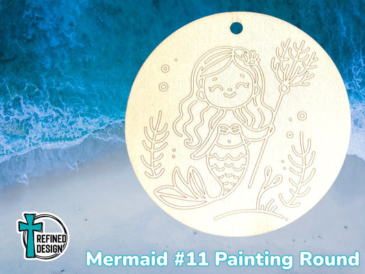 Mermaid #11 Painting Round