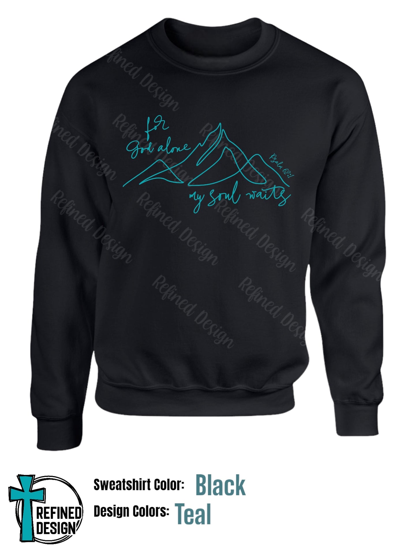 “‘For God Alone” Black Crewneck Sweatshirt