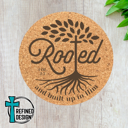 Rooted Cork Coaster