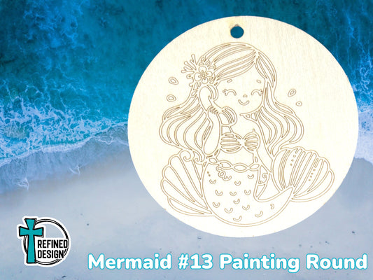 Mermaid #13 Painting Round