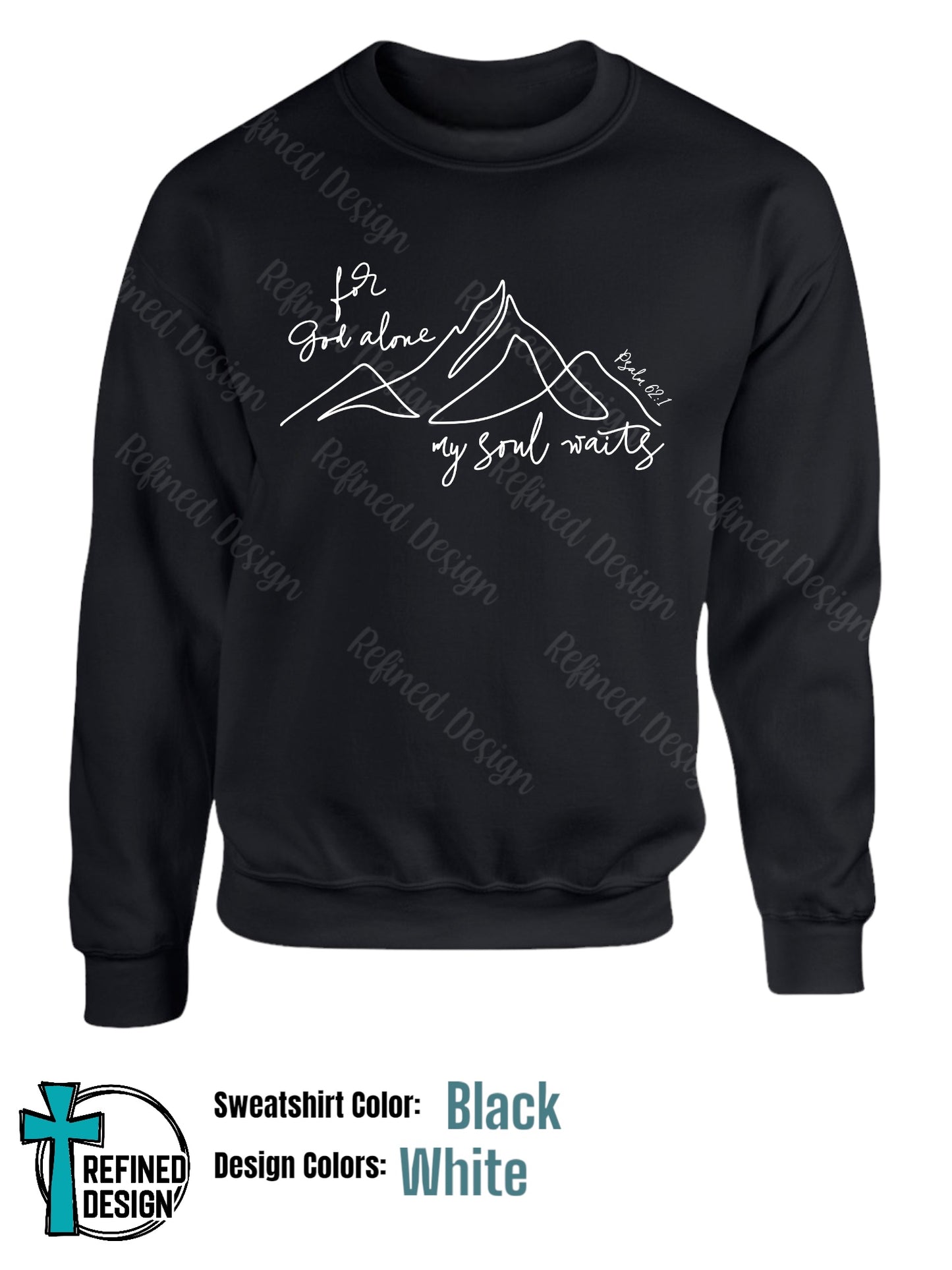 “‘For God Alone” Black Crewneck Sweatshirt