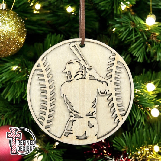 Personalized Baseball Player Ornament
