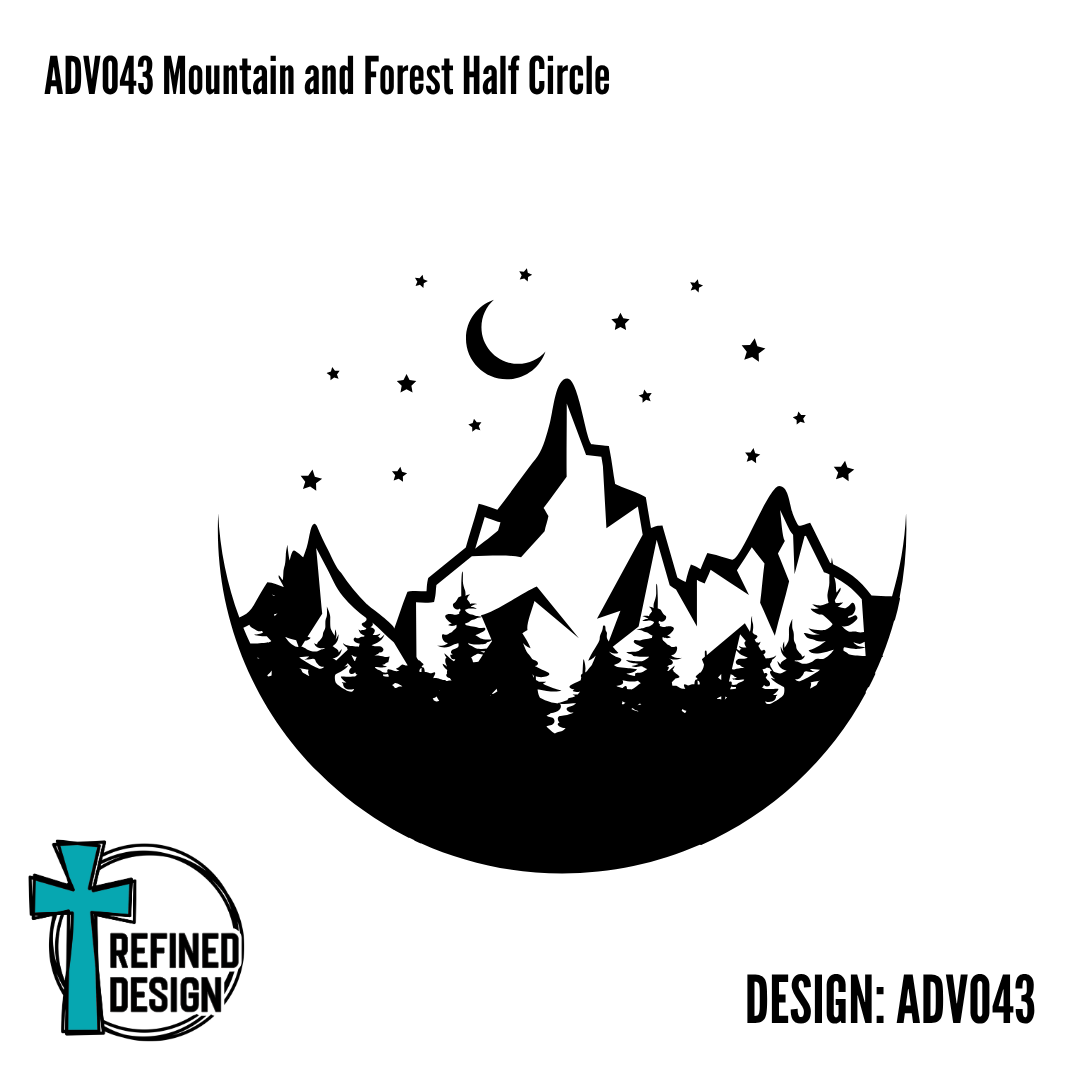 ADV043 Mountain and Forest Half Circle