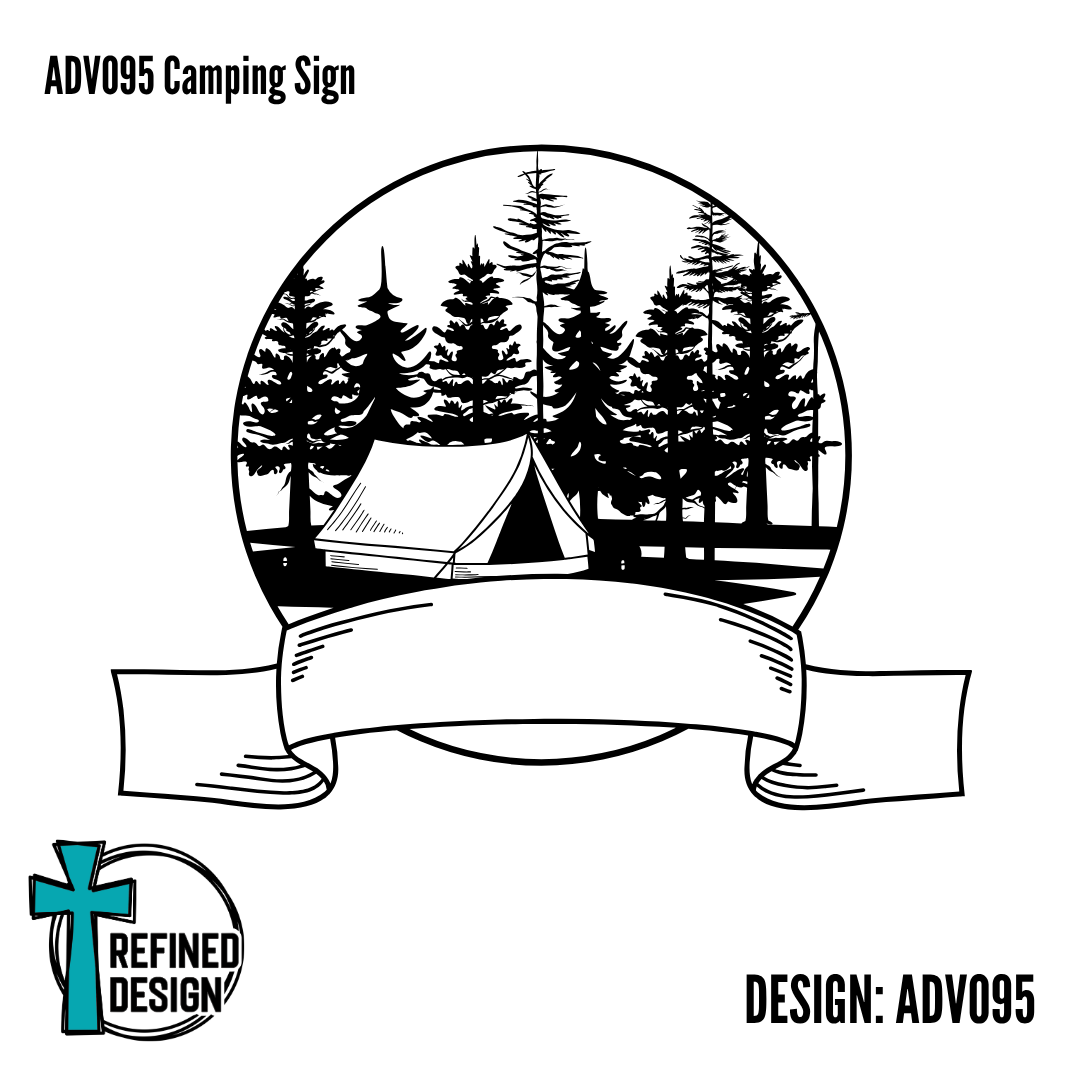 ADV095 Camping Sign