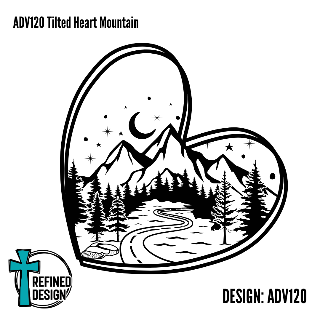 ADV120 Tilted Heart Mountain