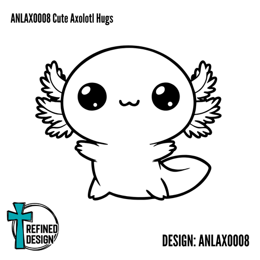 ANLAXO008 Cute Axolotl Hugs