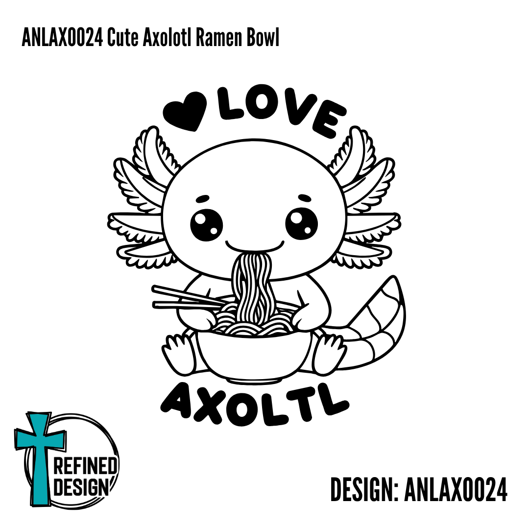 ANLAXO024 Cute Axolotl Ramen Bowl