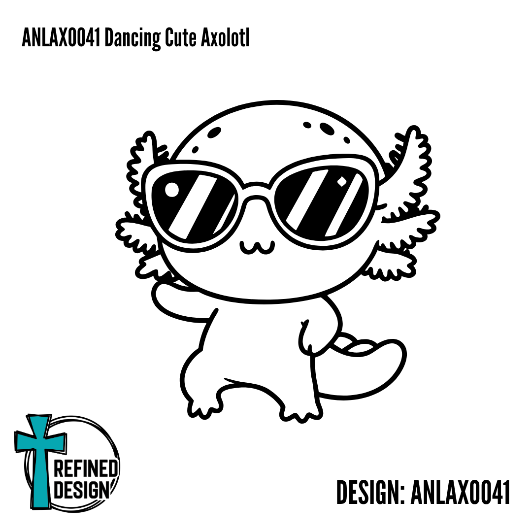 ANLAXO041 Dancing Cute Axolotl